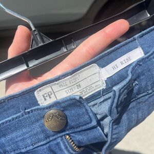 Free People high rise skinny jeans (cropped/ long capri length)